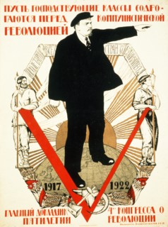 Soviet art: poster of v,i, lenin for the 4th communist party congress, 1922: 'let the ruling class quake in the face of the communist revolution' .