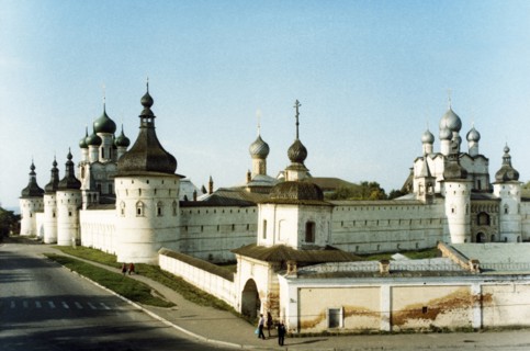 The rostov kremlin in the yaroslavl region of russia.