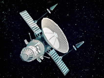 Soviet space probe venera 5 or 6 launched in january 1969, this is a still from the film 'the storming of venus', produced by e, kuzis at the tsentrnauchfilm central scientific film studio, released o...