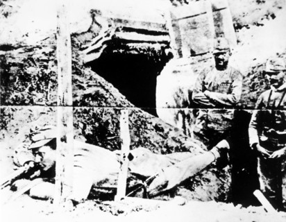 Josip broz tito on watch in a trench in 1915, austro-hungarian army, the galician front.
