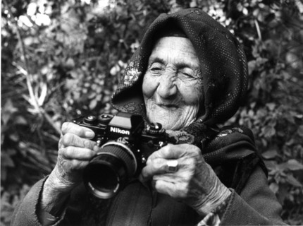 98 year old resident of kishlak (village) of nanai, uzbek ssr, tahtajon mirsoatova, january 1992.