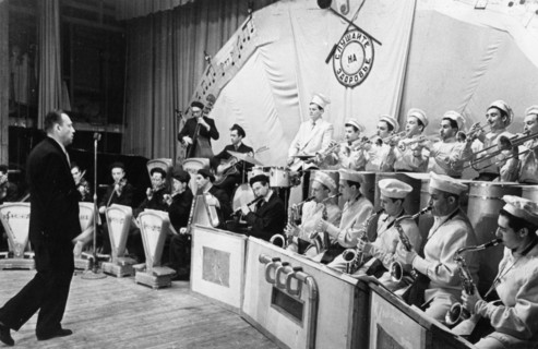 A televised amateur jazz concert in moscow, may 1959.