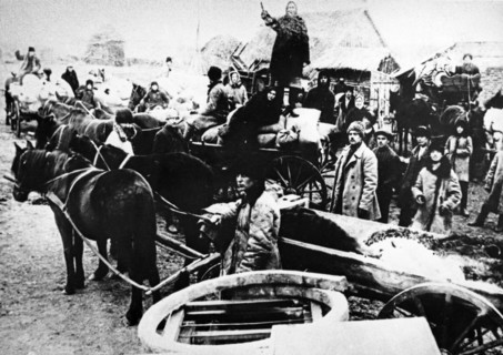 The property of a dispossessed kulak is sold at an auction in in the donetsk region, ukraine, 1930s, (1932-33).