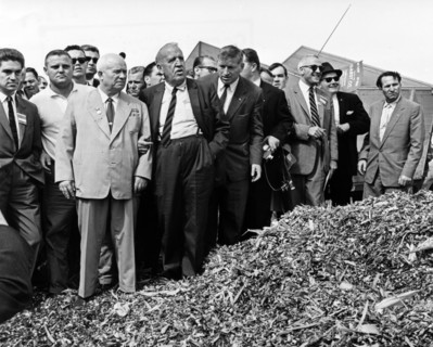 Nikita khrushchev, chairman of the ussr council of ministers, visiting the united states at the invitation of president eisenhower in september 1959, this picture was taken during his visit to the far...
