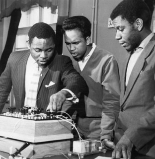 The peoples' friendship university in moscow, founded in 1960 and renamed the patrice lumumba university in 1961, second year engineering students (l to r) erick omeili (nigeria), danasena suria arach...