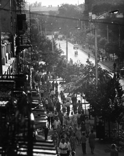 Deribasovskaya street in odessa, ukrainian ssr, august 1966.