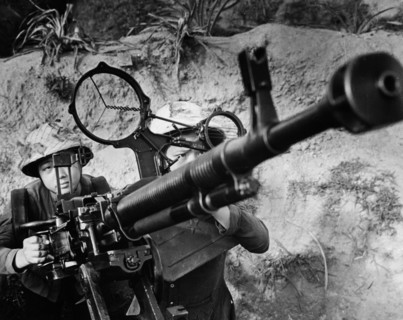 Two young women rice farmers from the village of hoa lok in thanh hoa province of north vietnam defend their village from american air-raids, september 1967, mai thi la (left) and nguen thi thy have b...