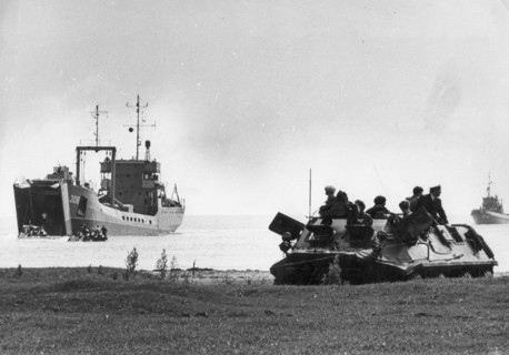 The red-bannered pacific fleet, naval infantry landing, july 1969.