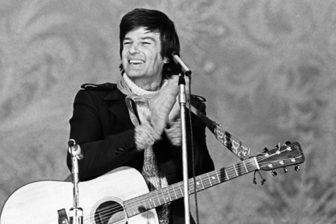 American singer, actor and director dean reed, on the invitation of the soviet peace committee, performing at the palace of pioneers in moscow, ussr on january 9, 1979.