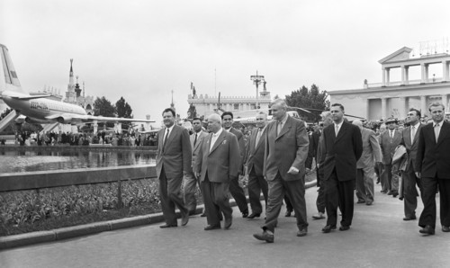 Moscow, ussr, cpsu first secretary nikita khrushchev at vdnkh (exhibition of achievements of the national economy) opening, june 16, 1959.