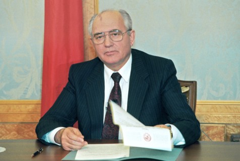 Russia, moscow, president of the ussr mikhail gorbachev airs about his resignation, december 27, 1991.