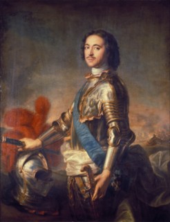 Portrait of tsar peter the great of russia (peter i: 1672 - 1725) by j, m, natier.