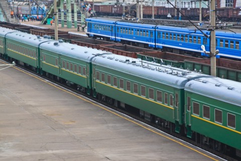 Buryatia, russia, august 23, 2011, the armoured train of kim jong-il (kim jong il), the leader of the democratic people's republic of korea (north korea), the chairman of the national defense commissi...