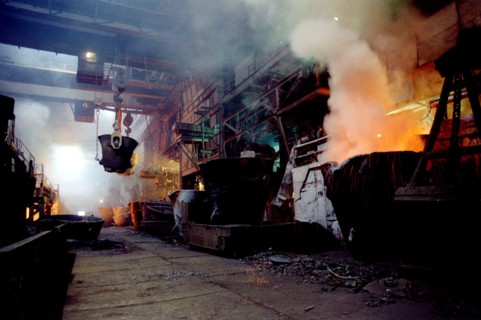 Norilsk, russia, november 26, 1996, melting plant of norilsk ore mining and processing enterprise, this enterprise is a leading one among those of the 'norilsky nickel' russian joint-stock company, it...