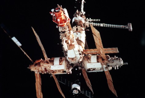 June 27, 1997, really hard time have specialists of the mission control centre (mcc) after collision and damage of spektr module on board the space station mir