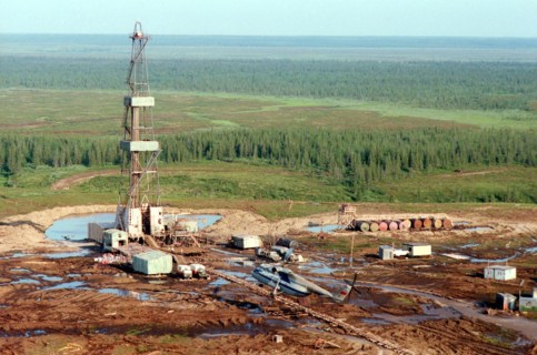 Prospecting for oil in komi region, russia 1984  .