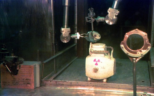 Theft of radioactive material, one of three containers with radioactive materials, which had been stolen at an enterprise in sverdlovsk region (the urals) by two criminals who were arrested by the loc...