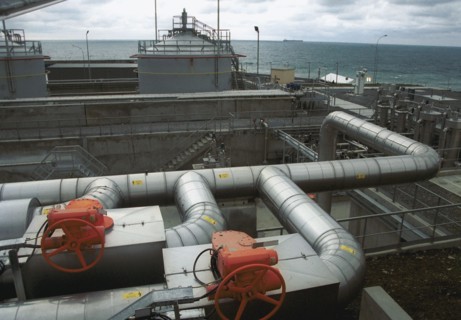 Krasnodar territory ,russia, november 28- a new oil pipeline tengiz-novorossllsk was put into operation: a new route for caspian oil was launched in yuzhnaya ozereika near novorossllsk (in picture) on...