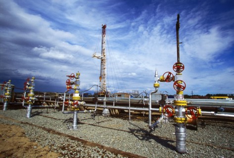 Oil fields of yuganskneftegaz company, russia, 2004.