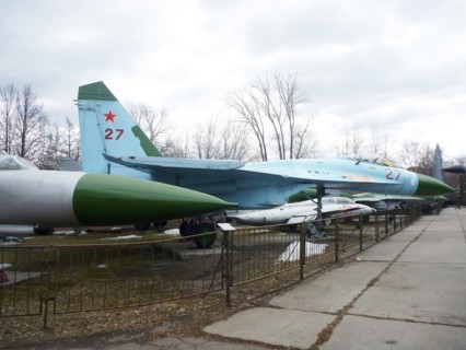 Military hardware on display in the outdoor potion of the central museum of armed forces, moscow, russia, april 2011.