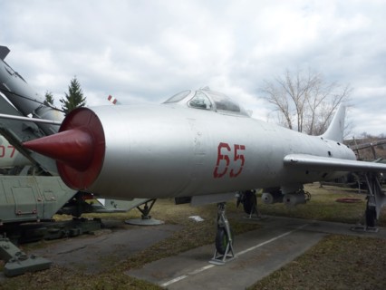 Military hardware on display in the outdoor potion of the central museum of armed forces, moscow, russia, april 2011.