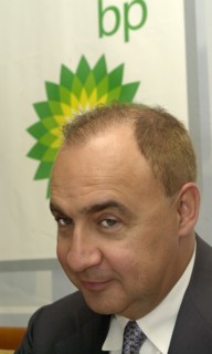 President of access industries leonard blavatnik takes part in a press conference dedicated to the activities of the tnk-bp company in moscow on friday, september 12, 2003.