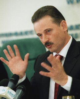 Moscow, russia, september 25, businessman and public figure sergei veremeyenko gestures a a press conference today, thursday, were he announced the intention to put himself in nomination for president...