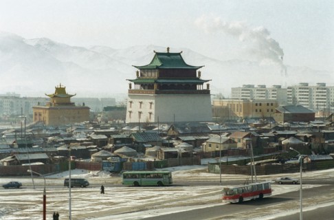 Buddhist monastery in ulaanbaatar, mongolia, november 1, 1996.