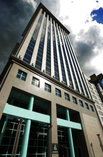 The central office of the yukos oil company in dubininskaya street, 31a in moscow, russia, 2004.