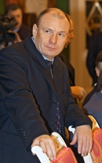Moscow, russia, march 24, 2005, president of the 'interross' holding company vladimir potanin attends the russian president's meeting with representatives of the russian union of industrialists and en...