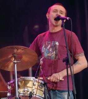 Russian singer-songwriter dolphin (delfin) performs in moscow's live 8 concert to raise awareness of african poverty as tens of thousands of fans gathered at a venue just off red square on saturday, j...