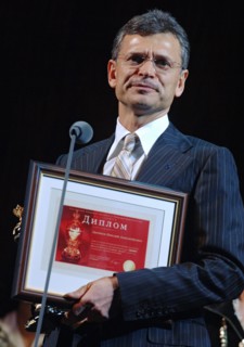 Moscow, russia, president of the uralsib financial corporation, nikolai tsvetkov, appears at the awards presentation ceremony of the darin national prize of the russian business and entrepreneurship a...