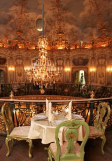 Interior of turandot restaurant which has been opened in moscow by restaurateur andrei dellos, moscow, russia, december 2005.