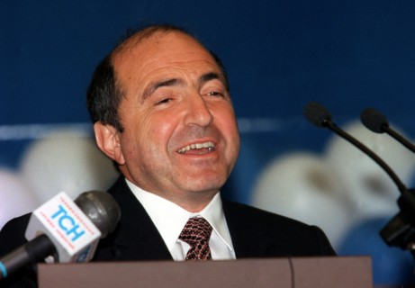 Russian oil-to-media tycoon boris berezovsky is shown speaking at the first congress of russian press, here on tuesday, for the first-ever time the congress has drawn representatives of russian-langua...