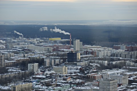 Yekaterinburg, russia, 2011, morning view of the city.