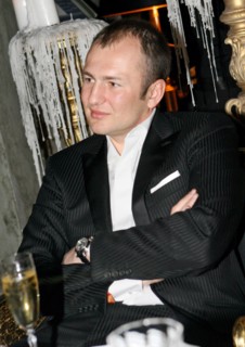 Andrei melnichenko, chairman of the board, mdm bank, appears at the newly-launched restaurant bon in moscow, owned by french designer philippe patrick starck.
