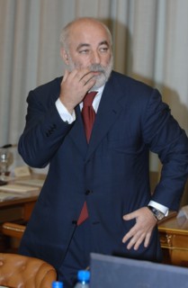 Siberian ural aluminium company (sual) board chairman viktor vekselberg seen prior to a meeting of the governmental committee on fuel and energy and mineral resources issues, moscow, russia, october 9...