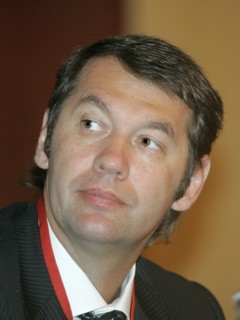 Moscow, russia, november 16, 2006, andrei kuzyayev, lukoil's vice president, president of lukoil overseas holding ltd,, attends the 2006 international forum 'oil of russia: the present & the future' a...
