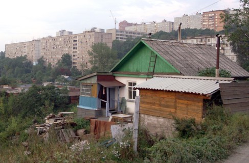 A poorer part of vladivostok, russia, 2006.