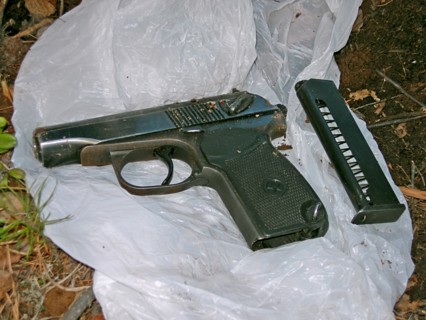 Makarov pistol is found near the body of alexei levchyug, one of the suspect in robbery of the chita branch of savings bank of the russian federation (sberbank), in the forest, 20 km away from the cit...