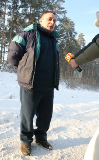 Yekaterinburg, russia, november 30, 2007, former fsb colonel, mikhail trepashkin, who has been released from a prison colony in nizhni tagil where he was serving a 4-year sentence, has arrived in yeka...