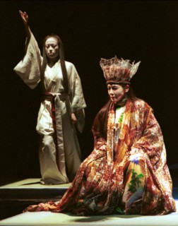 Moscow, russia, june 22, 2002: oedipus rex, after sophocles' tragedy, staged by tadashi suzuki and the shizuoka performing arts centre (japan) was presented at the sretenka theatre in the framework of...