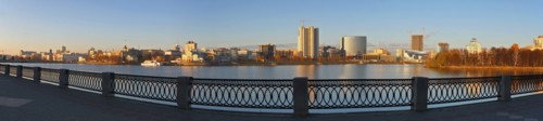 Yekaterinburg, russia, new apartment houses, october 2008.