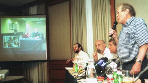 Moscow, russia, july 25, 2002, sergei kovalyov,chairman of the commission on investigation of the building explosions in moscow
