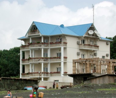 Georgia, september 4, 2003, a house of badri patarkatsishvili in the health resort of ureki, the founder of the 'imedi' media - holding will finance the construction of the 'imedis kalaki ' relaxation...