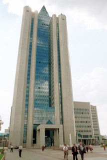Gazprom company headquarters in moscow, russia 1999.