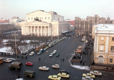 Bolshoi theater, moscow, ussr, january 1988,    a00025ec  bolshoi theatre,  01,08,1986  .