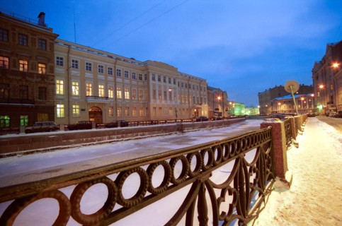 The pushkin memorial museum, located at 12 moika embankment in st,petersburg, russia, the apartment was alexander pushkin's last dwelling where he died after the duel in 1837.