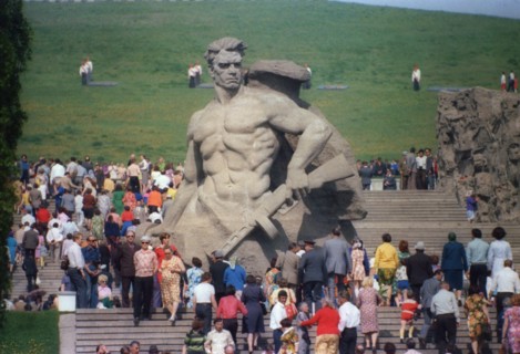 Volgograd, russia, part of the stalingrad / great patriotic war (world war 2) memorial on mamaev hills / mamaev kurgan .