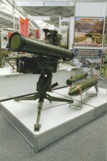 Kornet-3 anti-tank missile, intended to destroy modern armoured vehicles, 09,09,96, the complex is equipped with a lazer beam guiding system, its destruction range is about 5500 meters in the day time...